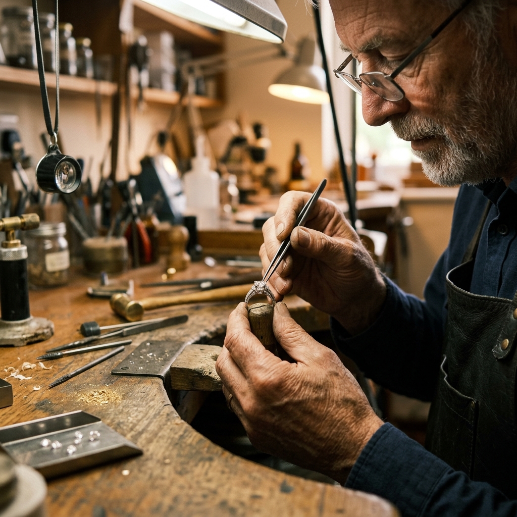 Jeweller working